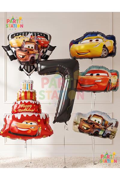 Parti Station Cars Themed Cars Lightning Mcqueen Concept 7-Year-Old Balloon S...