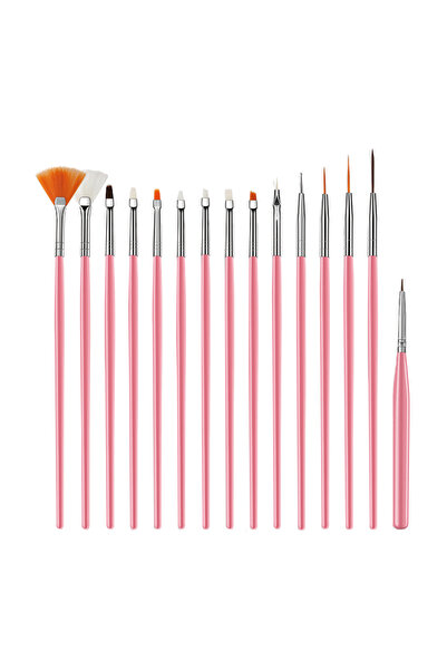 Choice1 Pink 15Pcs Nail Art Brush Design Tip Painting Drawing Carving Dotting...