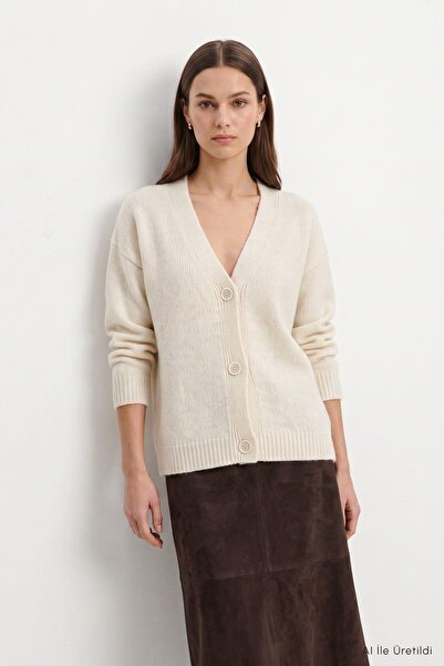 Rays Cardigan tricotat cu nasturi 20255 Stone