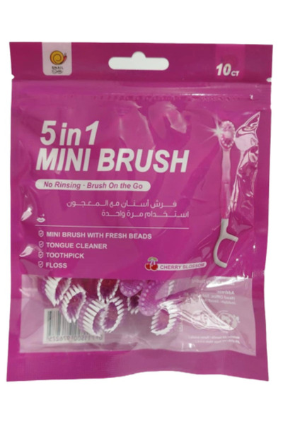 snail Toothbrush with Toothpaste, Single-Use, Cherry Blossom Flavor, 10 Pieces