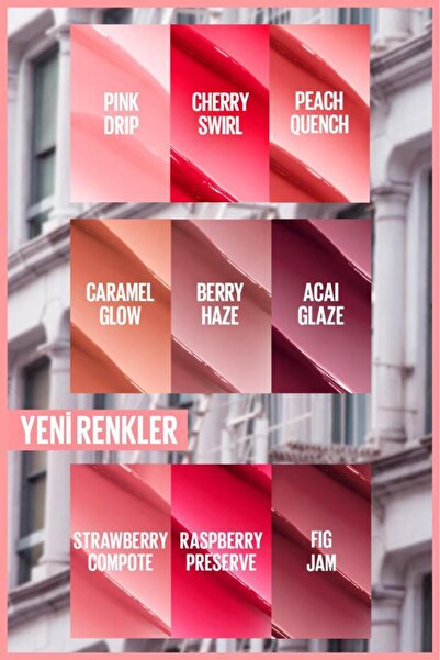 Maybelline New York Lifter Glaze Shea Yağı ve Hyalüronik Asit İçeren Nemlendirici Renkli Dudak Balmı - 12 Strawberry