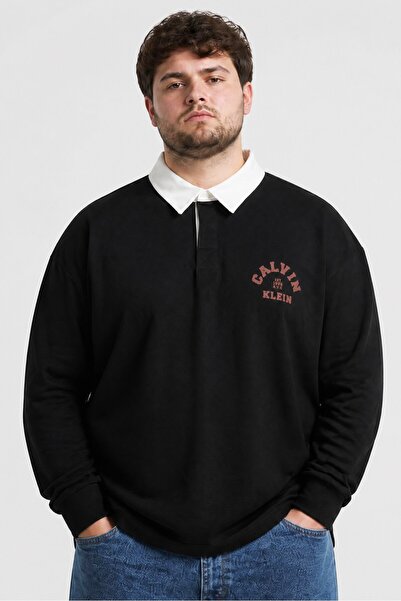 Calvin Klein Jeans Men Regular Fit Embroidered Logo Long Sleeve Polo Shirt, B...