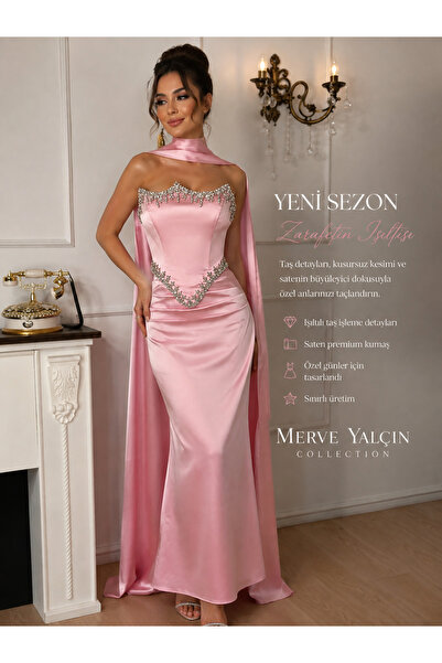 MODA Straplez korseli elbise