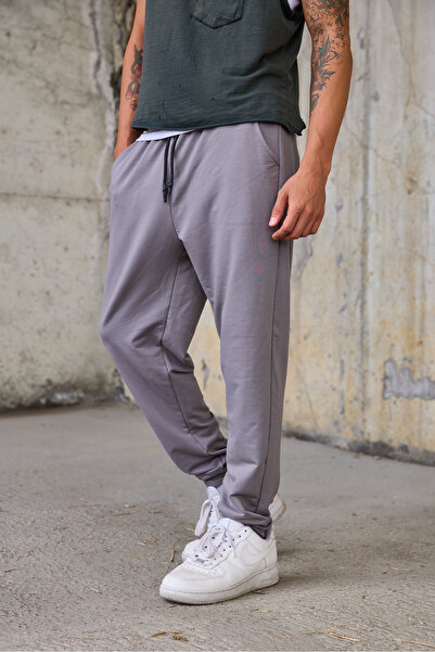 Superbluemexico Men's Jogger Pants with Elastic Waist and Cuffs