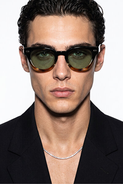 Bilge Karga Valestria Black Leopard Green Sunglasses