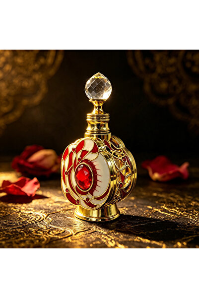ARIANA 12ml Luxury Attar Oil Bottle, Vintage Arabian Style Glass Perfume Disp...
