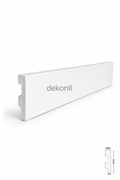 Dekonil Mover 5 cm Düz Beyaz Boyanabilir Süpürgelik - 12 Adet