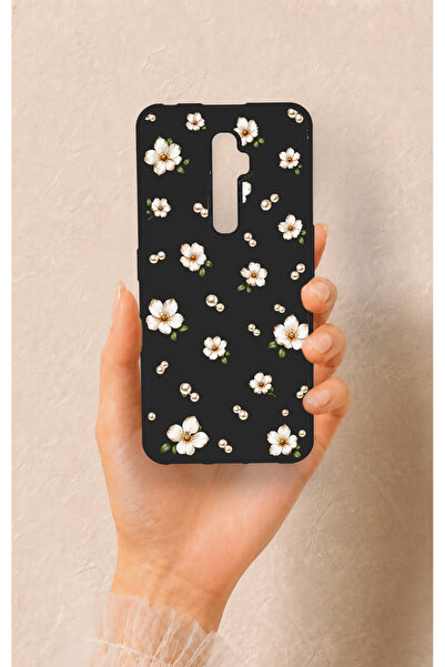 Vip Case Oppo Reno 2Z Uyumlu İnci Papatya Desenli Silikon Kılıf