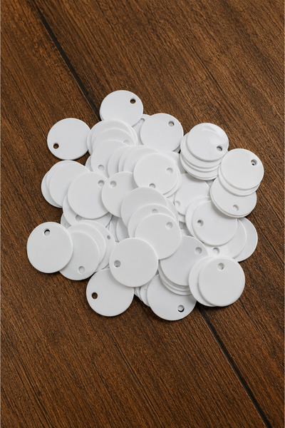 BD fold yarn White Bag Decoration Stamp 20 mm 20 Grams Approximately 210 Pieces