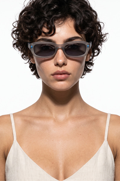 Bilge Karga Zaravio Matt Grey Blue Sunglasses
