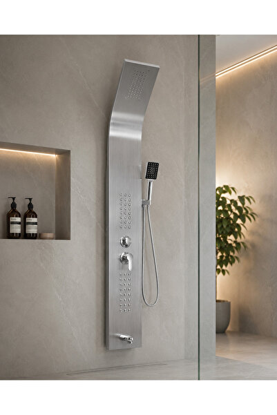 emiryapı MAT İNOX MASAJLI PANEL DUŞ SETİ