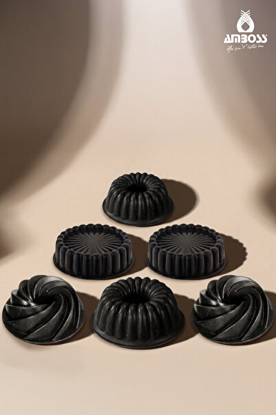 Amboss Mini Trio Family 6 Piece Cast Iron Mini Cake Mold Set