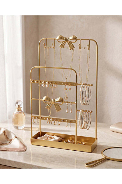 REDTAG Golden Bow Jewelry Organizer 33.5(h)x20x9cm