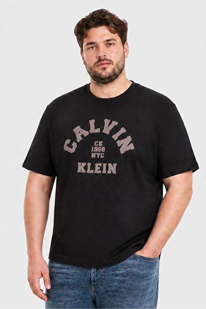 Calvin Klein Jeans Men Crew Neck Short Sleeve Graphic Print T-Shirt, Black
