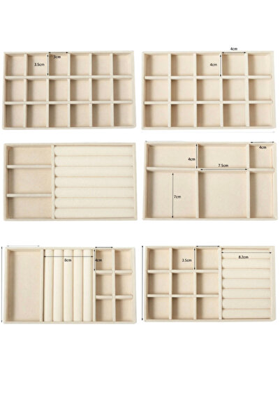 LONDON Birds Store Takı kutusu 6 lı set Takı Organizesi Kolye Küpe Yüzük Akse...