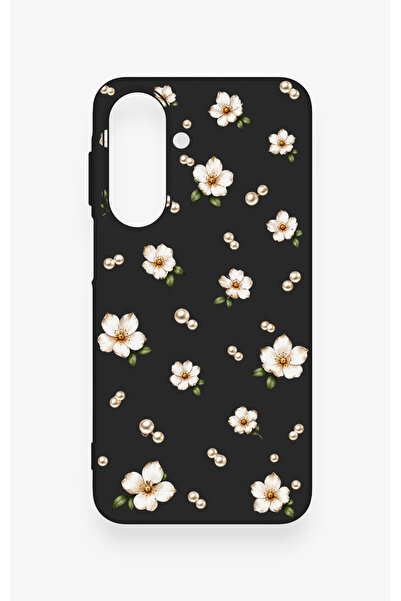 Vip Case Samsung A27 Uyumlu İnci Papatya Desenli Silikon Kılıf