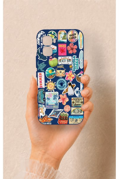 Vip Case Infinix Gt 50 Pro Compatible Summer Vibes Patterned Silicone Case