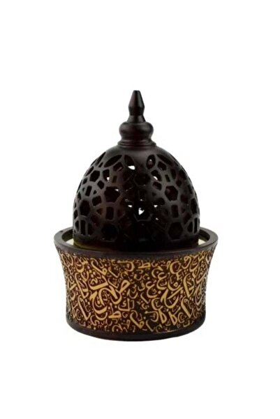 Generic Premium Arabic Calligraphy Bakhoor Burner Brown – Decorative Oud & In...