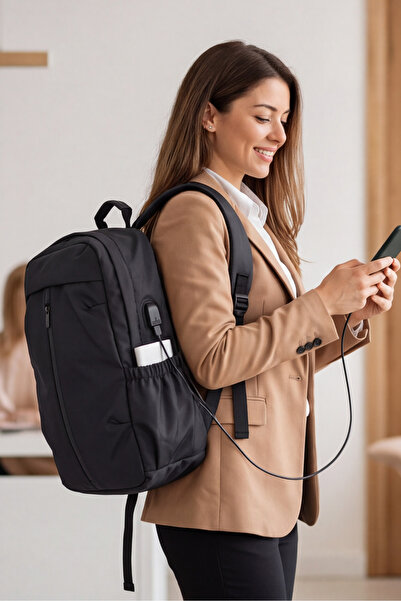 Liarca MultiMission USB Şarj Unisex Laptop Sırt Çantası Üniversite Okul Günlü...