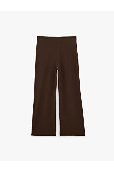 Koton Viscose Regular Fit Normal Waist Wide Leg Trousers