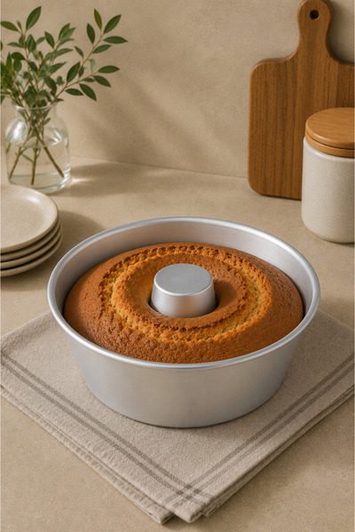 Kitchen Way Aluminum Tube Cake Mold Durable Middle Cylinder Cake 1800ml Pastr...