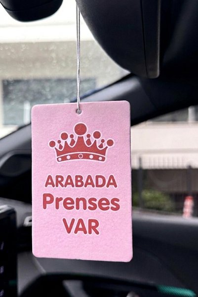 HEDİYELİKS Arabada Prenses Var Baskılı Araç Kokusu, Araba Hediyesi, Araba Kokusu