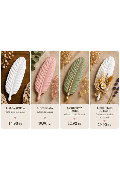 Generic Brand Pană decorativă handmade albaghf