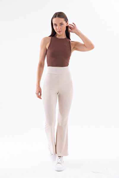 BONİTA FASHİON High Waist Spanish Flare Casual Pants