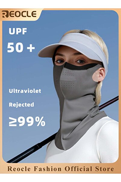 REOCLE Unisex Sunscreen Mask for Outdoor Use Face Neck Protector Sunshade Ant...