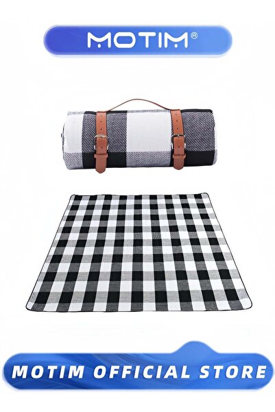 MOTIM Foldable Portable Picnic Blanket Outdoor Blanket 3-Layer Waterproof Out...