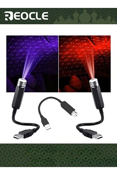 REOCLE إضاءة نجوم USB تعمل بالصوت للسيارة، إضاءة داخلية رومانسية للسقف، زينة ...
