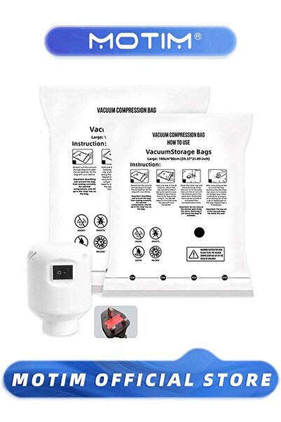 MOTIM 30 Pack Space Saver Bags (10 Jumbo/10 Large/10 Medium) Compression Stor...