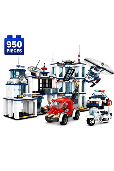 Minibric Building Set with Blocks Type Pieces Built 950 Pieces The PoliceStat...