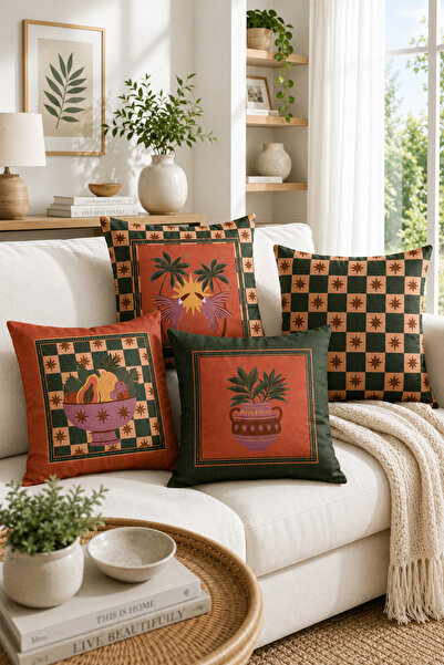Pilloveland Double-Sided Printed Toucan Patterned Set of 4 Suede Throw Pillow...