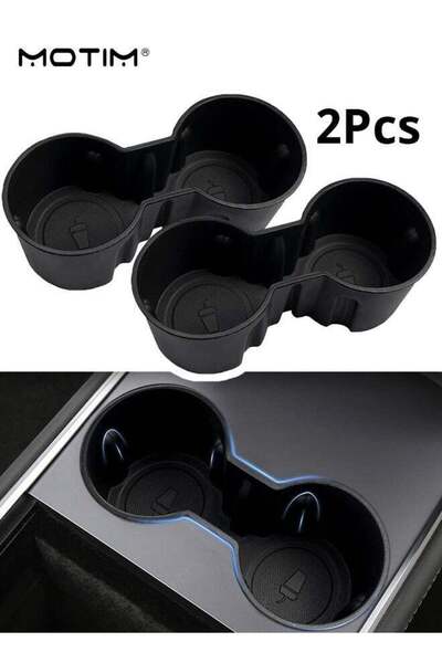 MOTIM 2 Set Center Console Cup Holder for Tesla Model 3/Y, Cup Holder Tesla C...