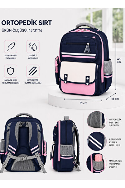 tiny wood Primary School Children's School Bag Multi-Compartment Ergonomic Ba...
