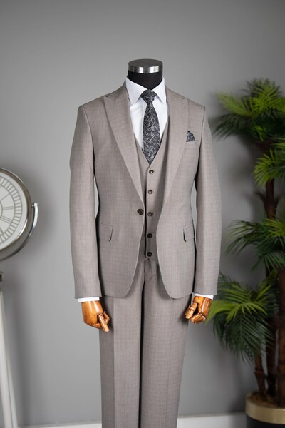 terzi ayhan Vest Suit Beige