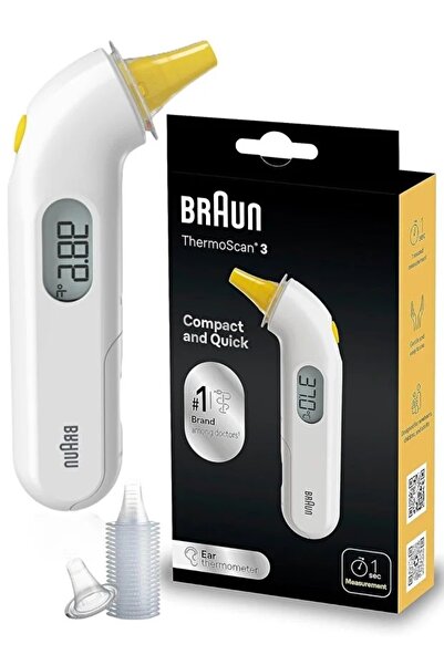 MA braun HOMES Thermoscan3 ear thermometer for children, accurate digital dis...