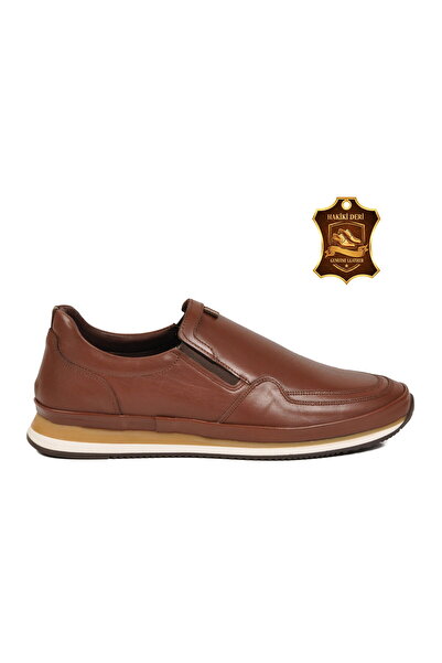 Slope Brown Genuine Leather (Large Size) Men's Casual Shoes