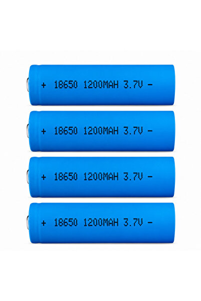 PROCART Set de 4 baterii Li-Ion 18650, 1200 mAh, 3.7V, reîncărcabile, pentru ...