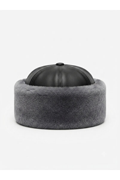 vanilkie Genuine Leather Muton Fur Kalpak Bork Hat Ushanka Russian Mountainee...