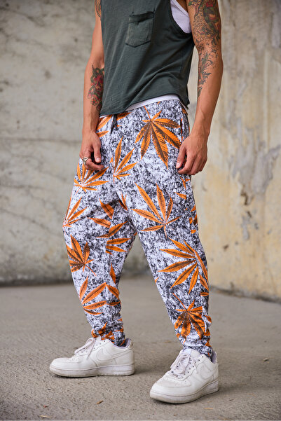 Superbluemexico Men's Jogger Pants with Elastic Waist and Cuffs