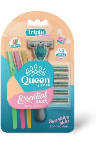 QUEENTLY Queen by Lord Shaving Essentials Pack for Women, Multicolor