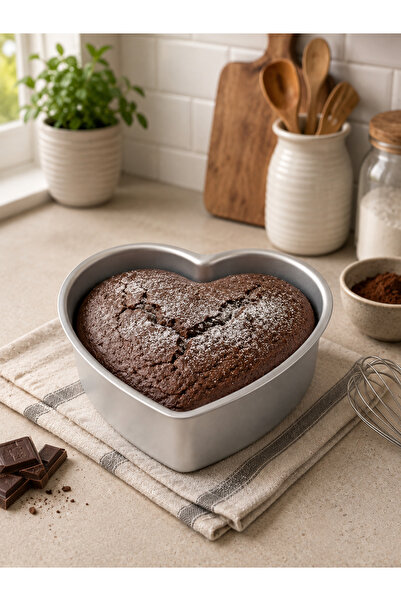 Kitchen Way Metal Heart-Shaped Cake Mold Heart Pastry Cake 2000ml Baking Mold...