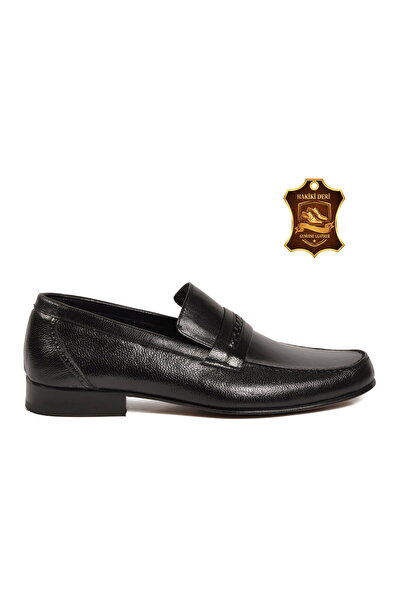 Marco Branchini Black Genuine Leather Leather Sole Men's Classic Shoes