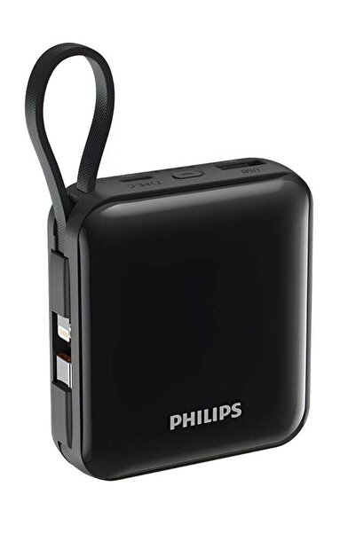Philips 10000mAh Power Bank DLP5713CB, 22.5W PD, USB-C & Lightning Cables, LE...
