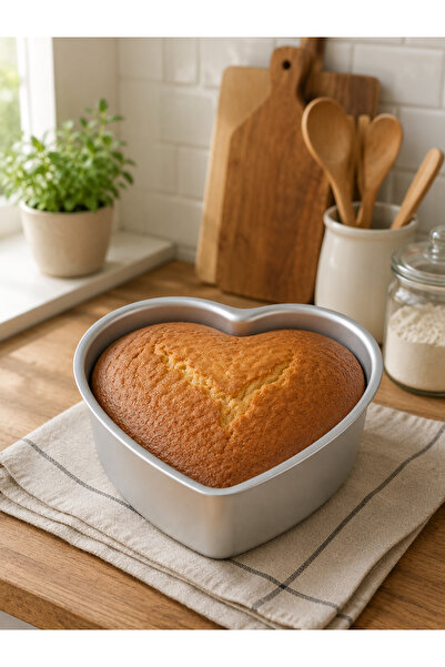 Kitchen Way Metal Heart Shaped Cake Mold Heart Pastry Cake 1250ml Baking Mold...