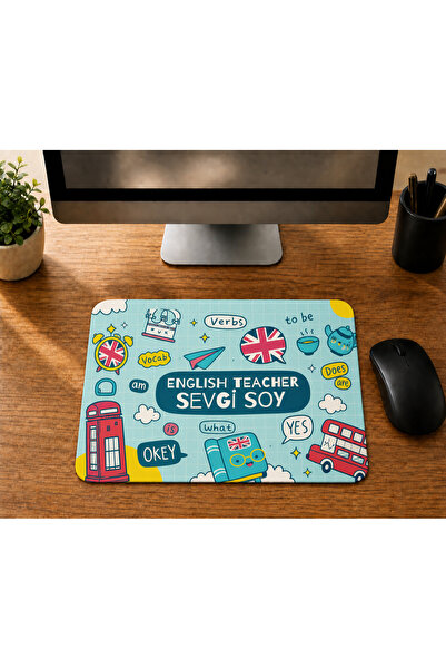 Kırtasiye Ofisi Kişiye Özel Ingilizce Öğretmeni - BASKILI MOUSE PAD