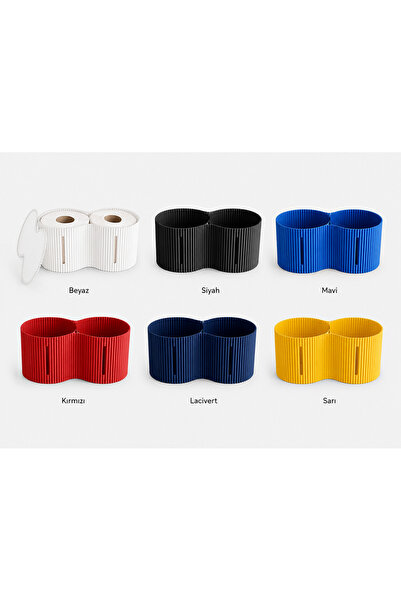 MYE TEKNOLOJİ 3D Printing Toilet Paper Box Double Lid Bathroom Roll Organizer