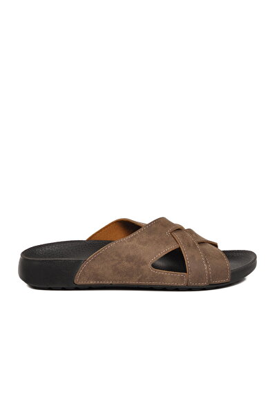 ARYAN Mink Cross-Strapped Men's Slippers